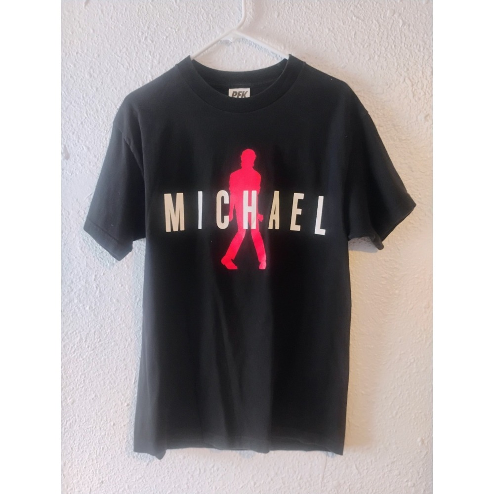 Vintage 90s Air Michael Jackson T Shirt Men  Black Short Sleeve Rare HTF Grail
